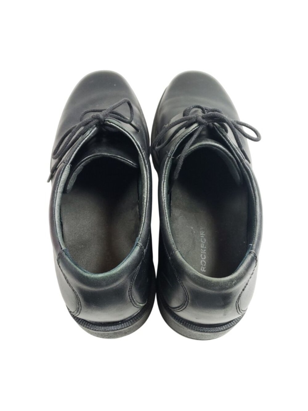 Rockport Mens Size 13 Black Leather Lace-Up Dress Shoes - Picture 7 of 9